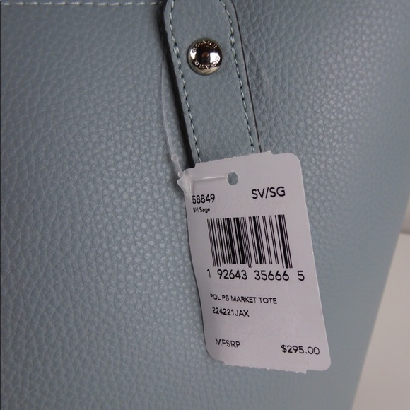 Coach Polished Pebbled Leather Market Tote Bag NWT - Picture 4 of 9